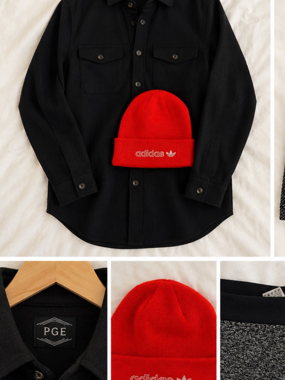 Urban Outfitters Black Oversized Jacket with Free Adidas Touque